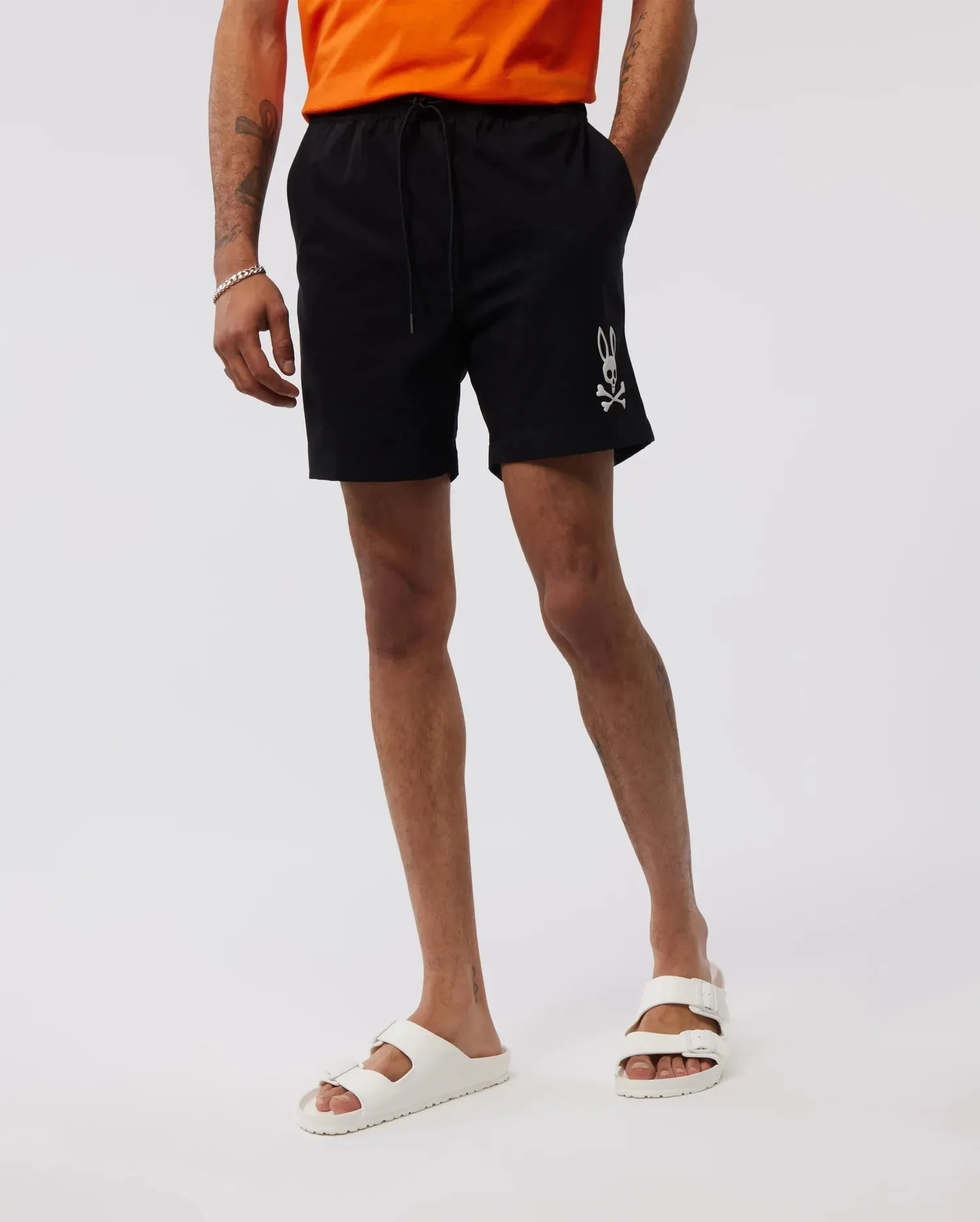 Psycho Bunny Mens Stoke Swim Shorts - Black