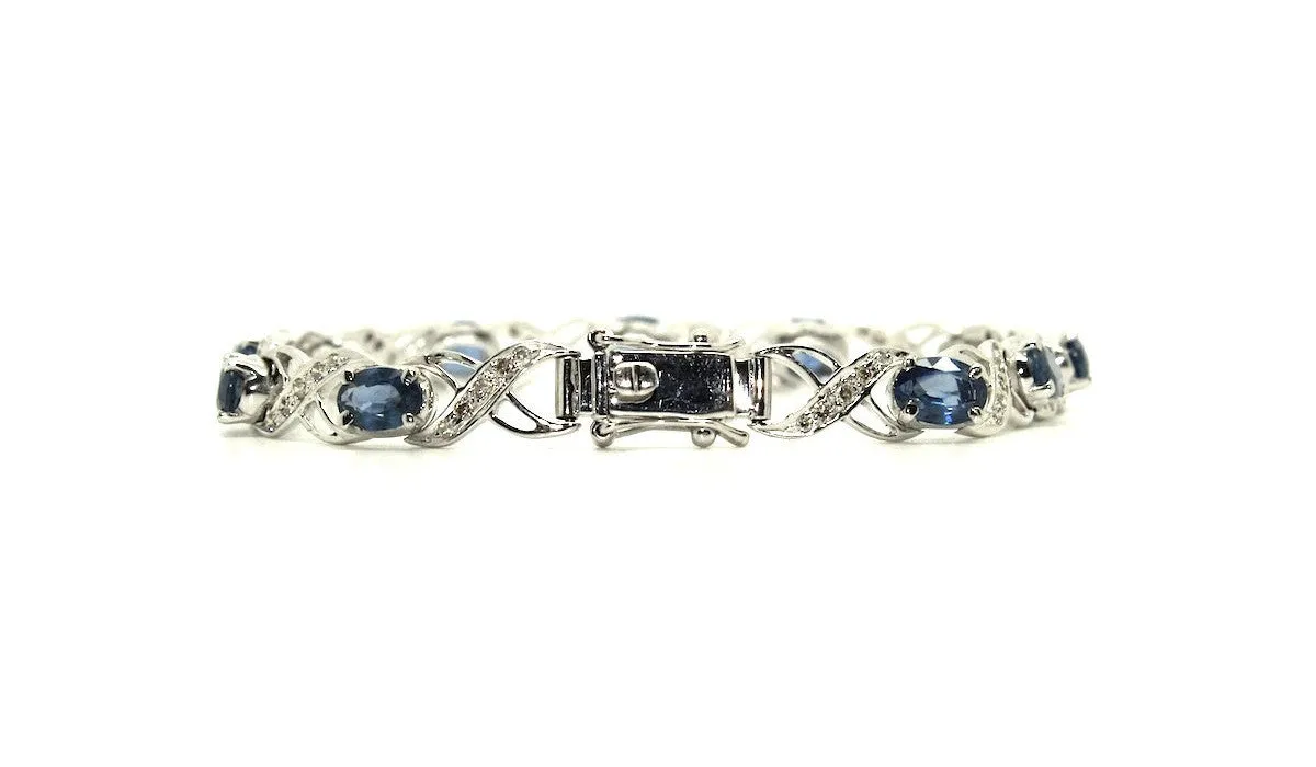 Sapphire & Diamond X & O Bracelet/Item code: BR 4