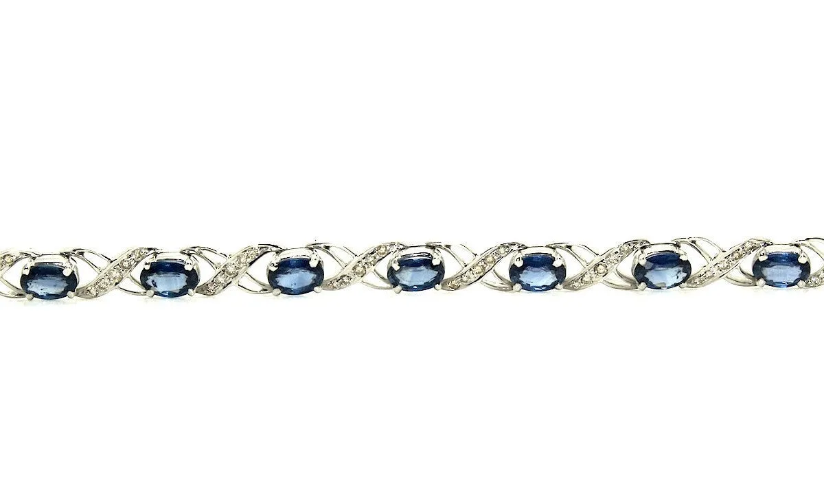 Sapphire & Diamond X & O Bracelet/Item code: BR 4