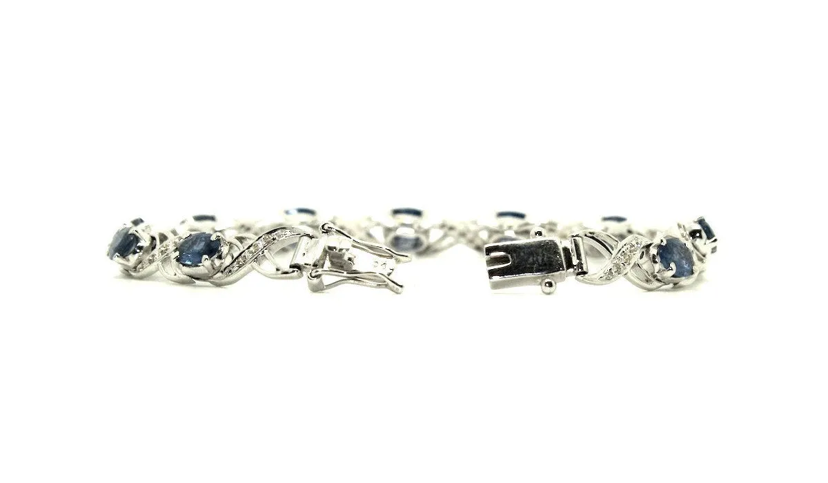 Sapphire & Diamond X & O Bracelet/Item code: BR 4