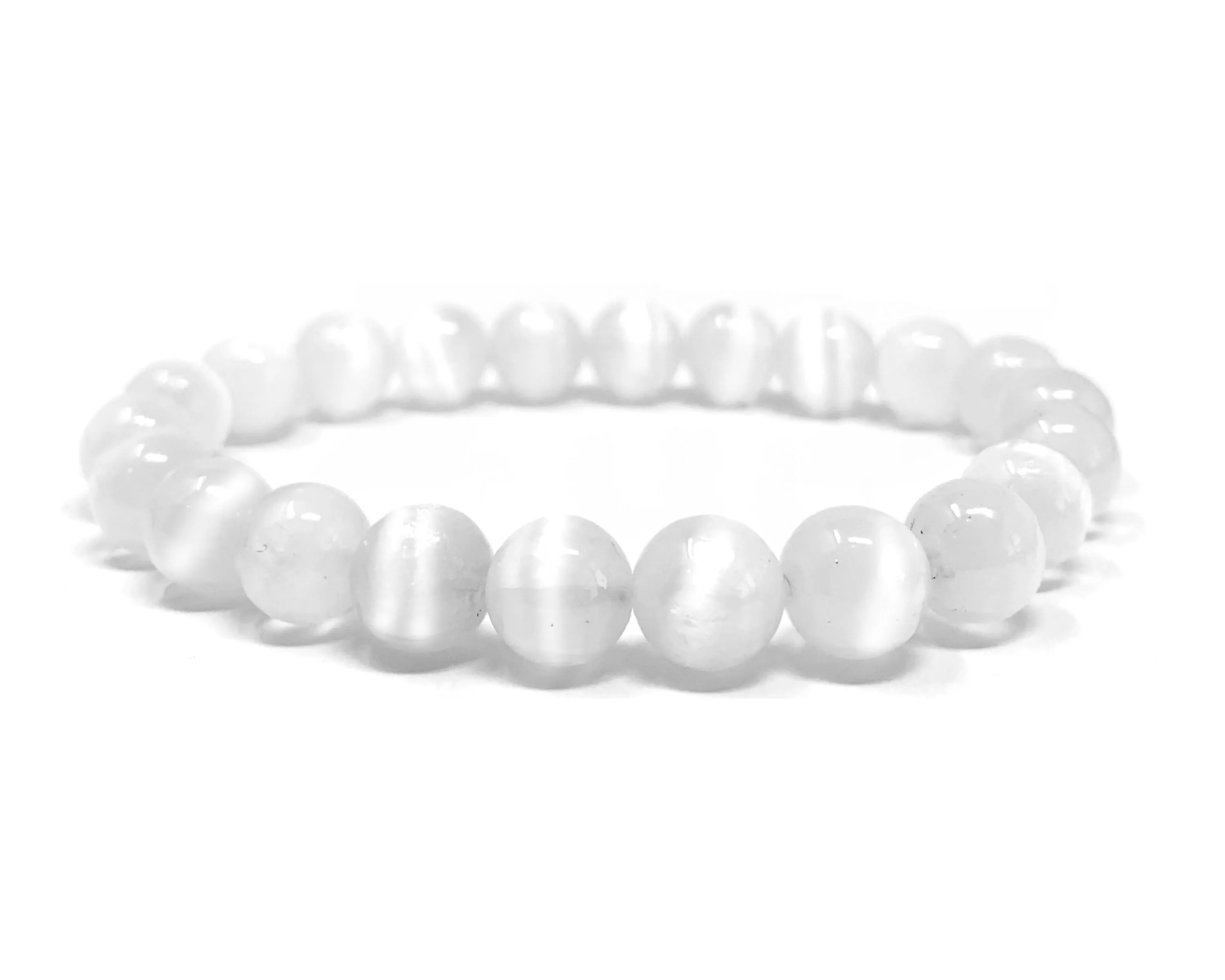 Selenite Beaded Crystal Bracelet