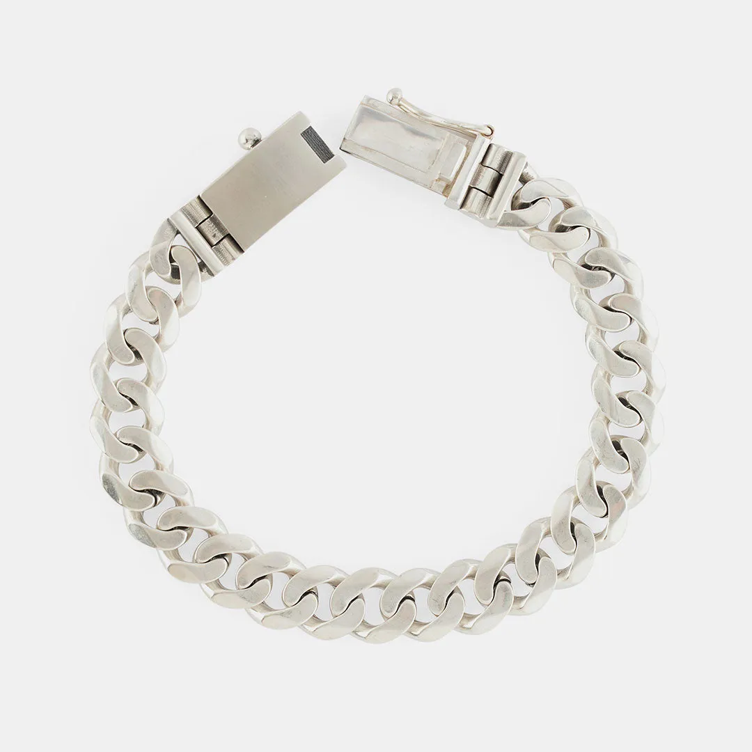 Silver 10mm Curb Bracelet