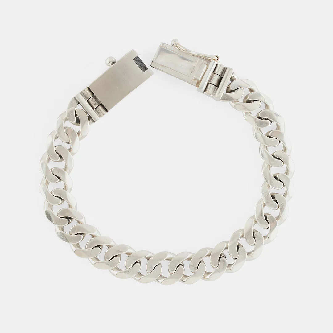 Silver 10mm Curb Bracelet