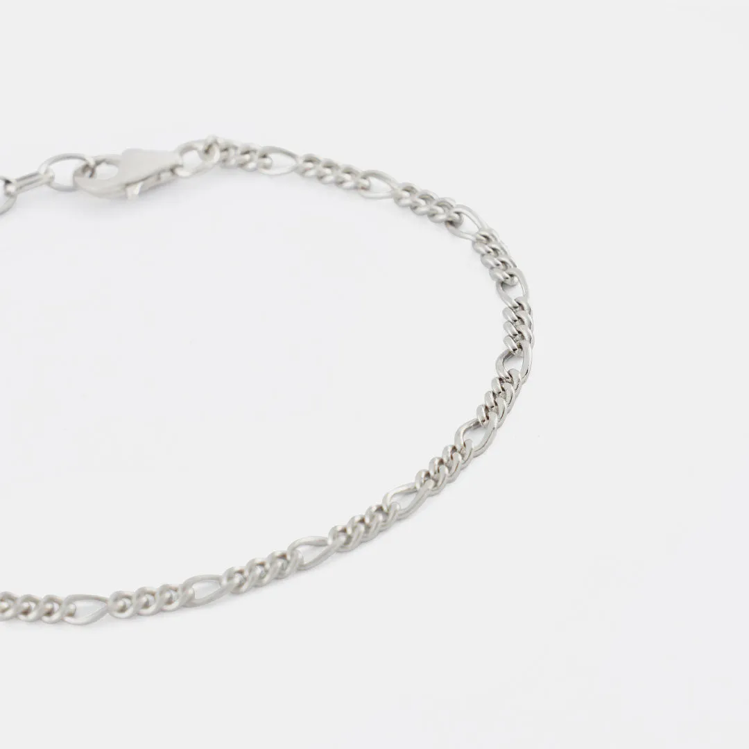 Silver Figaro Bracelet