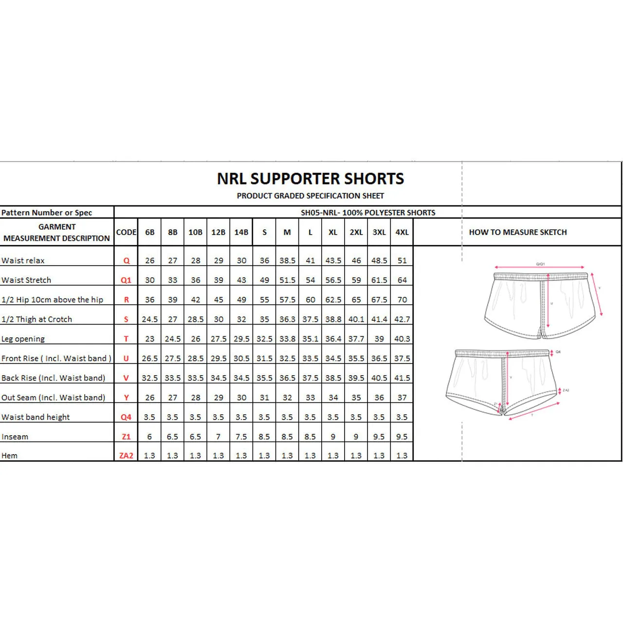 South Sydney Rabbitohs Supporter Shorts