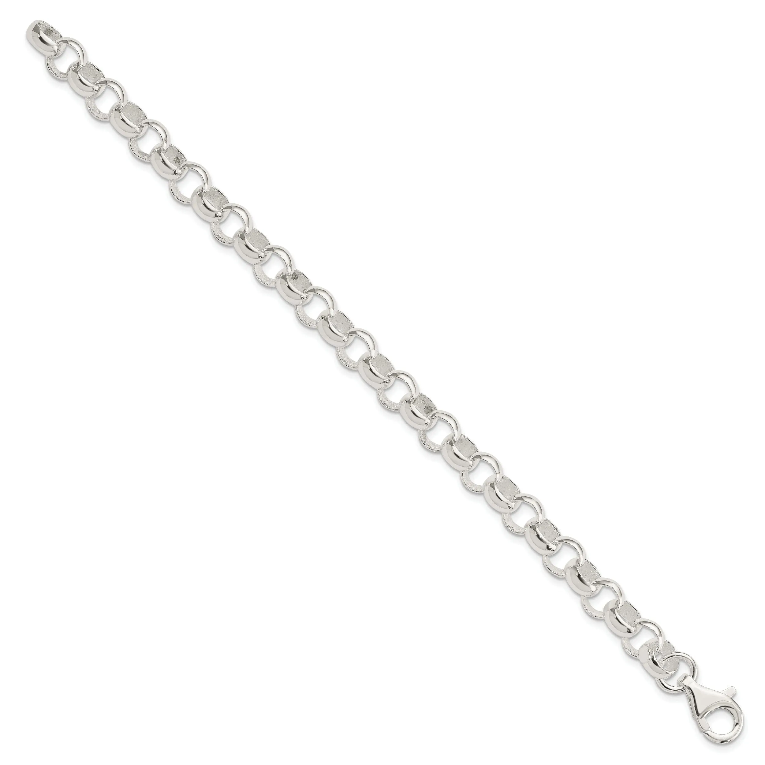 Sterling Silver Belcher Light Bracelet 8MM