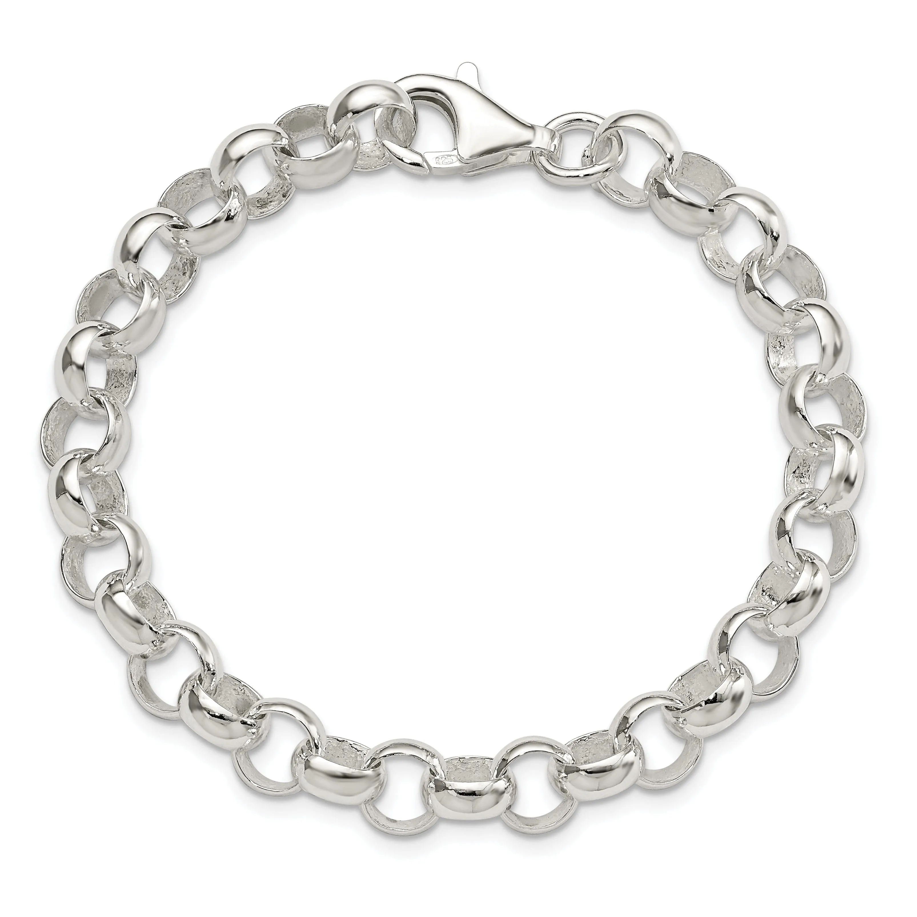 Sterling Silver Belcher Light Bracelet 8MM