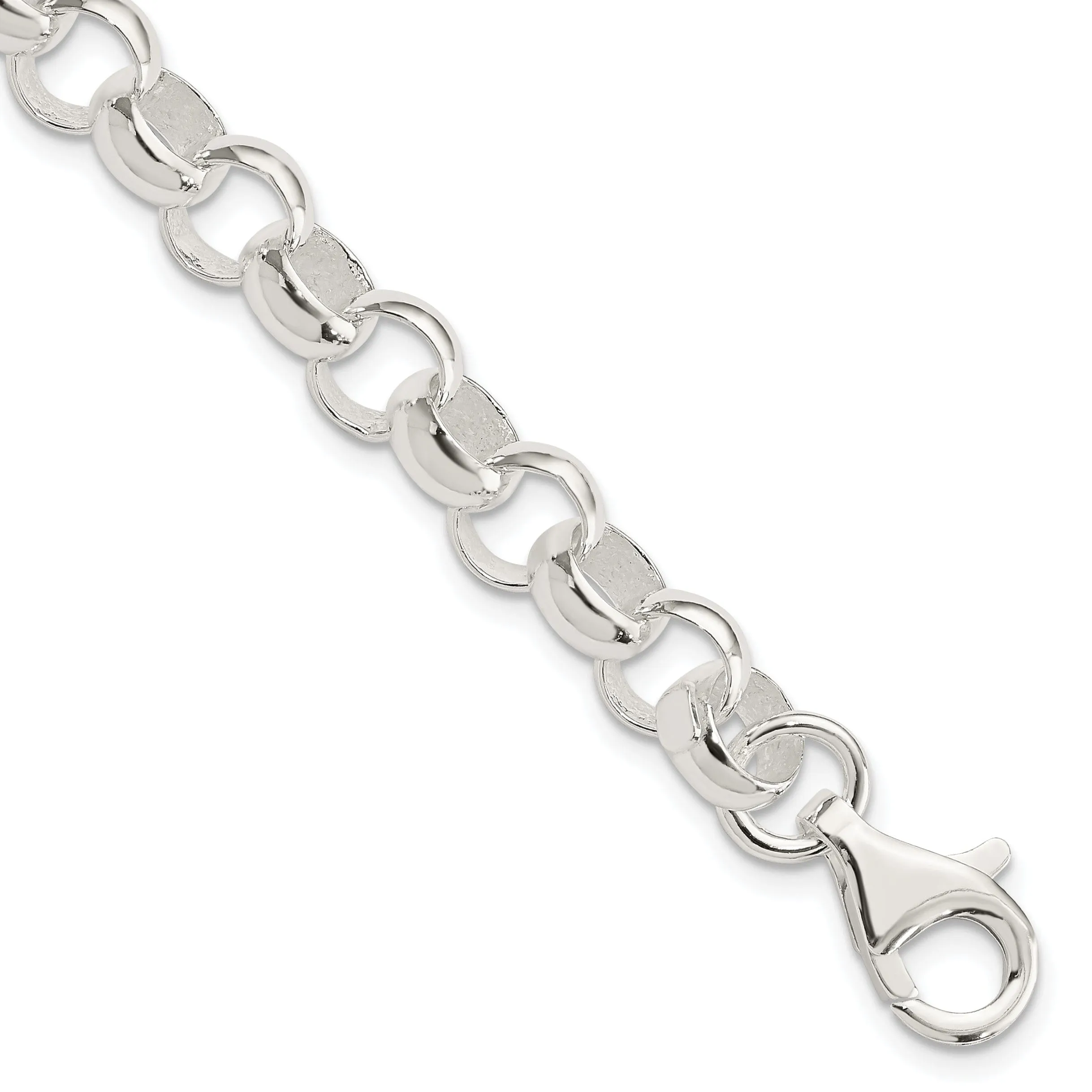 Sterling Silver Belcher Light Bracelet 8MM