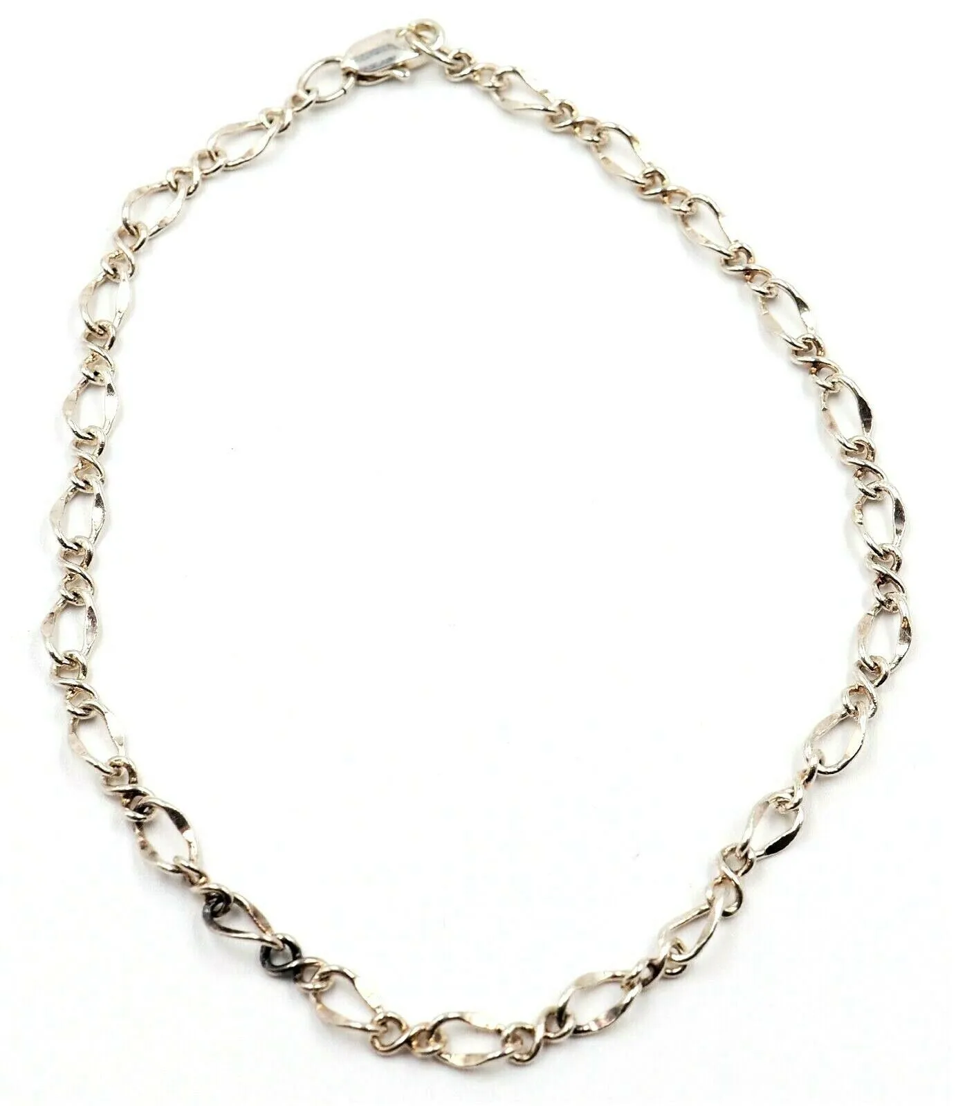 Sterling Silver Figaro Chain Bracelet - Length: 25cm - Fine Jewellery