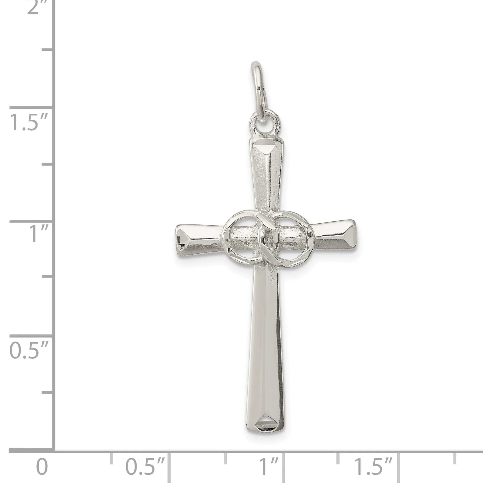 Sterling Silver Holy Matrimony Cross Pendant