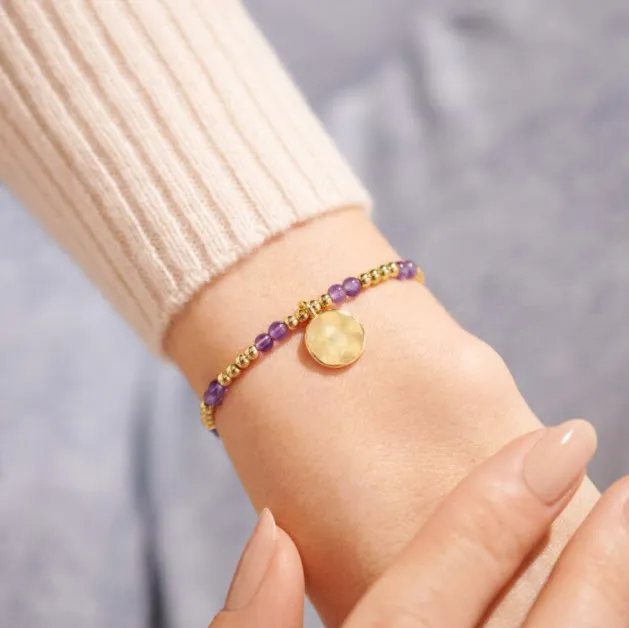 The February Birthstone Stretch Bracelet in Amethyst