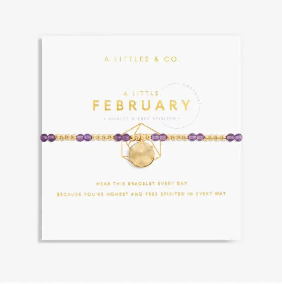 The February Birthstone Stretch Bracelet in Amethyst