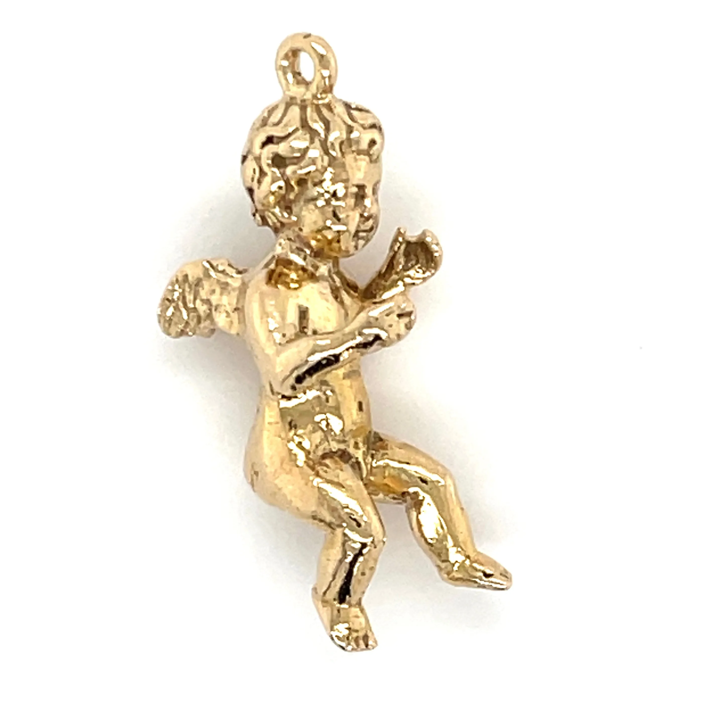 Vintage 9ct Yellow Gold Angel Charm