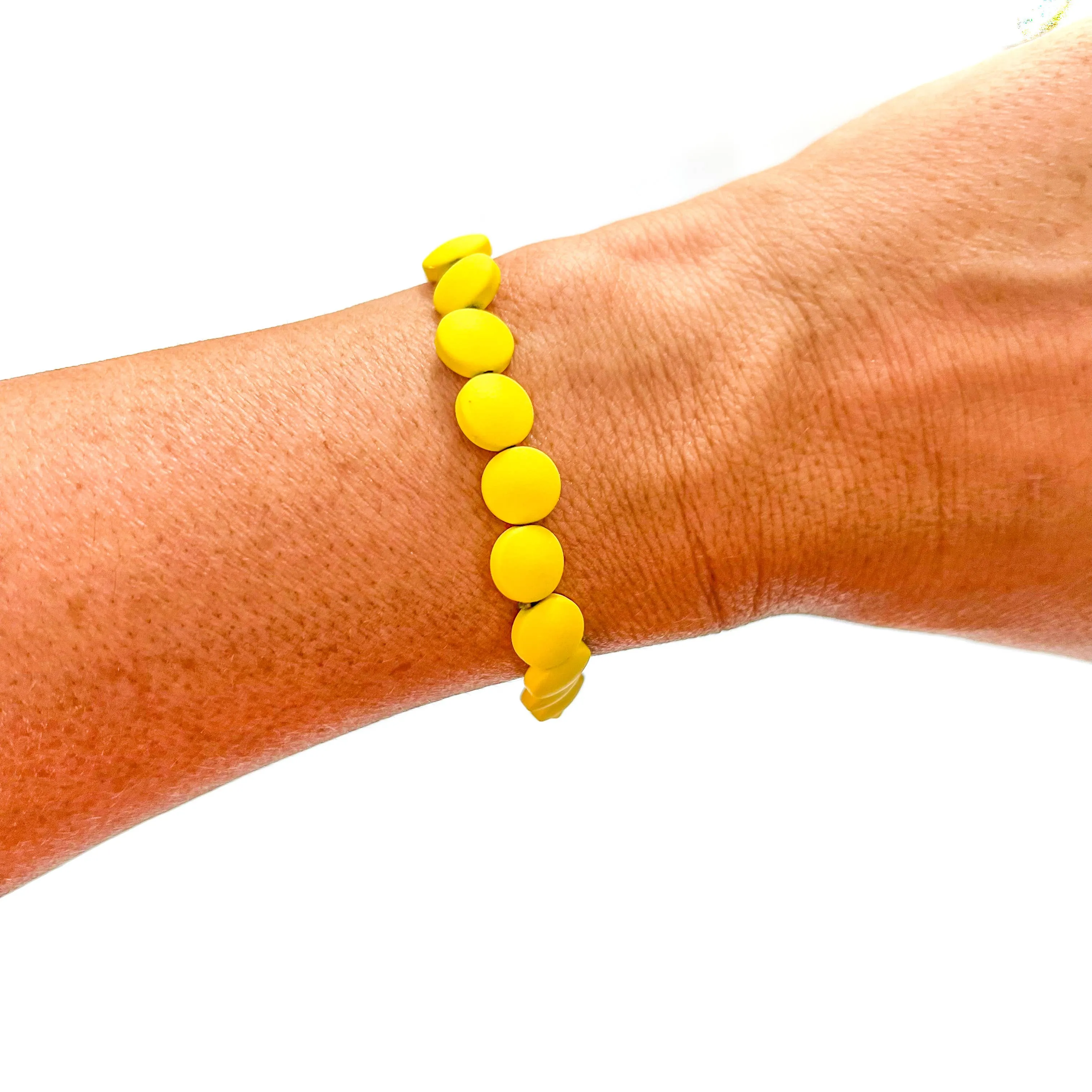 Yellow MIx Bead Bracelets